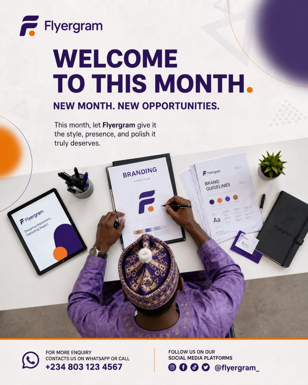 New month flyer